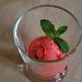 Erdbeersorbet mit Limette und Minze