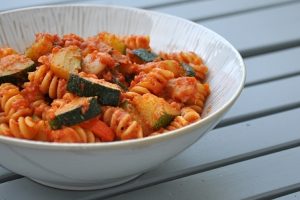 Fussili Zucchini und Bohnen